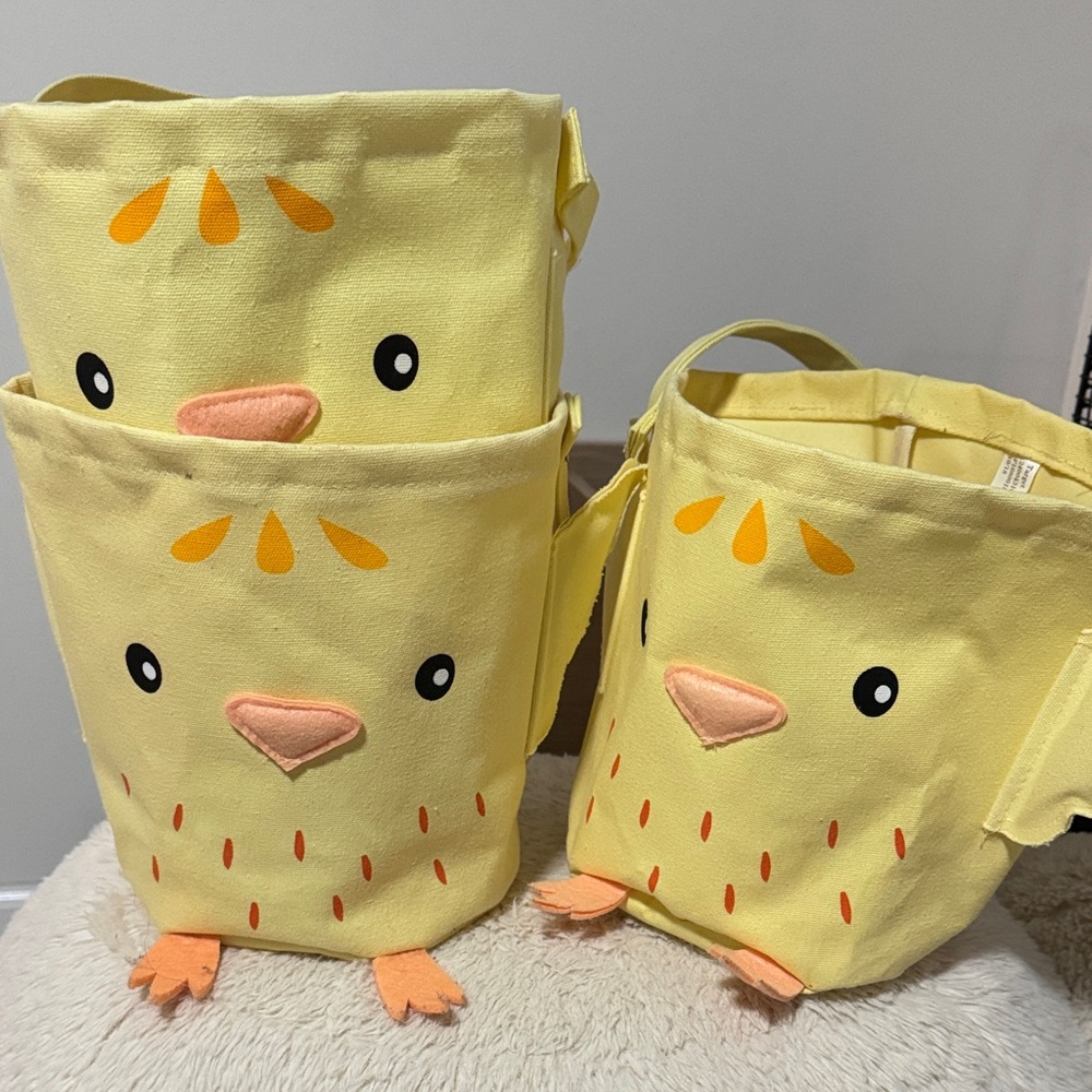 3 baby chick Easter baskets